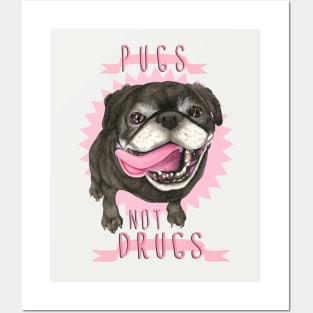 Pugs Not Drugs Posters and Art